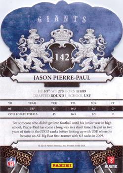 2010 Panini Crown Royale #142 Jason Pierre-Paul Back