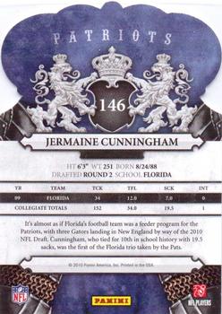 2010 Panini Crown Royale #146 Jermaine Cunningham Back