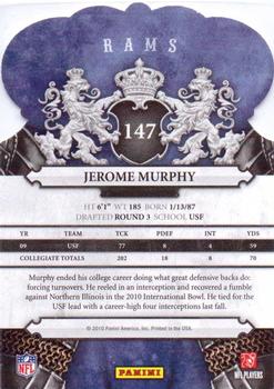 2010 Panini Crown Royale #147 Jerome Murphy Back