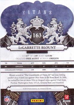 2010 Panini Crown Royale #163 LeGarrette Blount Back