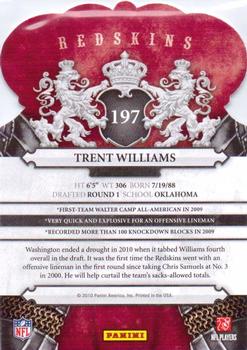 2010 Panini Crown Royale #197 Trent Williams Back