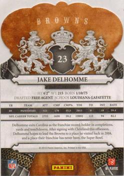 2010 Panini Crown Royale #23 Jake Delhomme Back