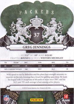 2010 Panini Crown Royale #37 Greg Jennings Back