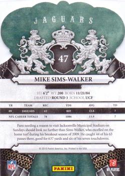 2010 Panini Crown Royale #47 Mike Sims-Walker Back