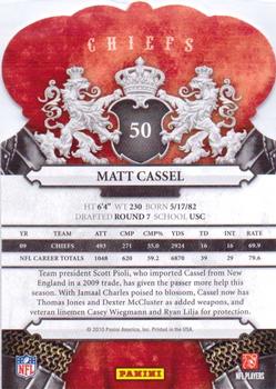 2010 Panini Crown Royale #50 Matt Cassel Back