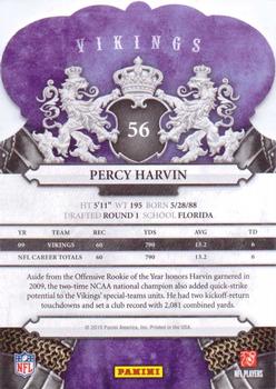 2010 Panini Crown Royale #56 Percy Harvin Back