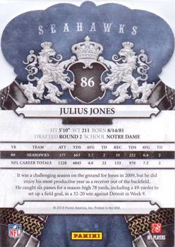 2010 Panini Crown Royale #86 Julius Jones Back