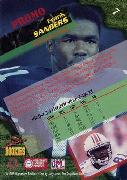 1995 Signature Rookies  - Special Offer Promos #7 Frank Sanders Back
