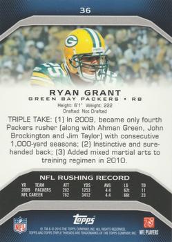 2010 Topps Triple Threads #36 Ryan Grant  Back