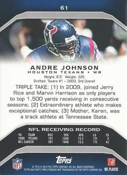 2010 Topps Triple Threads #61 Andre Johnson  Back