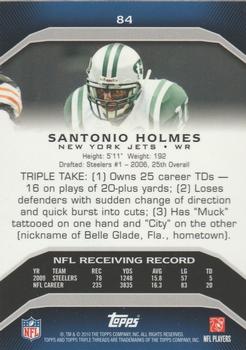 2010 Topps Triple Threads #84 Santonio Holmes  Back