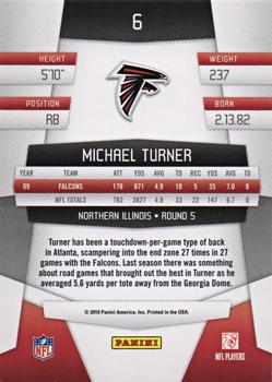 2010 Panini Certified #6 Michael Turner  Back