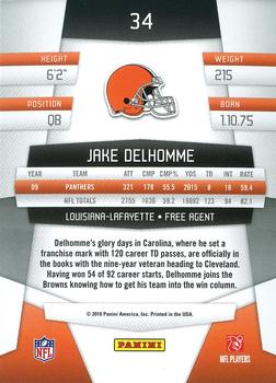2010 Panini Certified #34 Jake Delhomme  Back