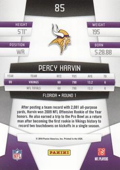 2010 Panini Certified #85 Percy Harvin  Back