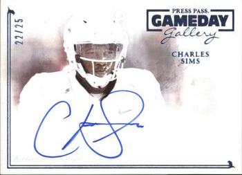 2014 Press Pass Gameday Gallery - Blue #GG-CS Charles Sims Front
