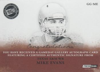 2014 Press Pass Gameday Gallery - Blue #GG-ME Mike Evans Back