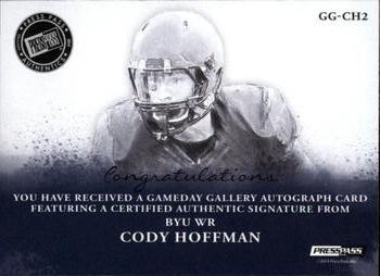 2014 Press Pass Gameday Gallery - Gold #GG-CH2 Cody Hoffman Back