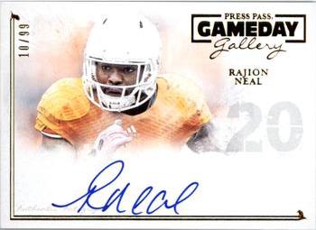 2014 Press Pass Gameday Gallery - Gold #GG-RN Rajion Neal Front