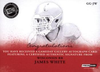 2014 Press Pass Gameday Gallery - Silver #GG-JW James White Back