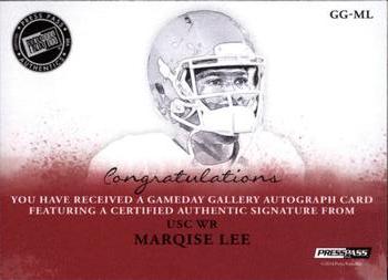 2014 Press Pass Gameday Gallery - Silver #GG-ML Marqise Lee Back