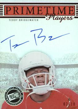 2014 Press Pass Gameday Gallery - Primetime Players Red #PTP-TB Teddy Bridgewater Front