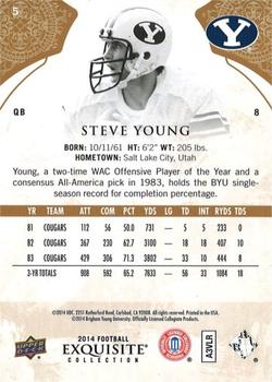 2014 Upper Deck Exquisite Collection #5 Steve Young Back
