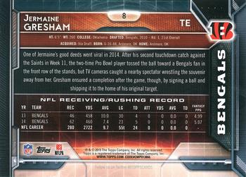 2015 Topps #8 Jermaine Gresham Back