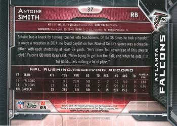 2015 Topps #37 Antone Smith Back