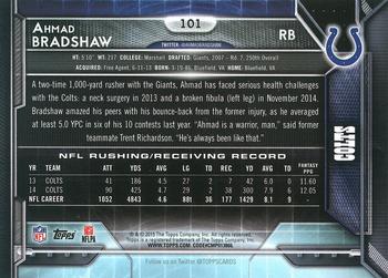 2015 Topps #101 Ahmad Bradshaw Back