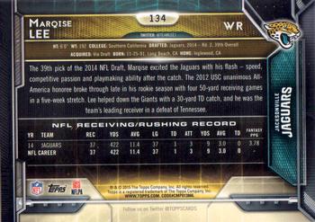 2015 Topps #134 Marqise Lee Back