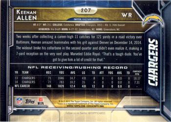 2015 Topps #207 Keenan Allen Back