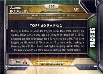 2015 Topps #357 Aaron Rodgers Back