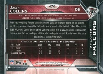 2015 Topps #470 Jalen Collins Back