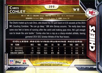 2015 Topps #399 Chris Conley Back