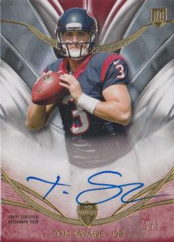 2014 Topps Supreme - Autographed Rookies Red #SRA-TS Tom Savage Front