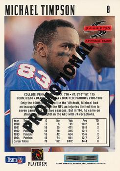 1995 Score - Promotional Backs #8 Michael Timpson Back