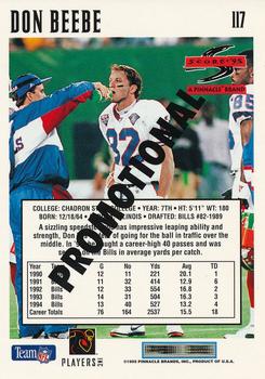 1995 Score - Promotional Backs #117 Don Beebe Back