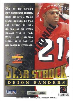 1995 Score - Promotional Backs #217 Deion Sanders Back