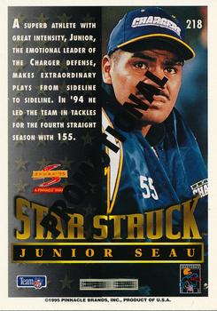 1995 Score - Promotional Backs #218 Junior Seau Back