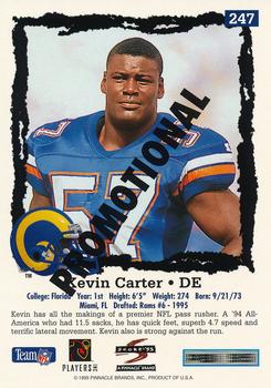 1995 Score - Promotional Backs #247 Kevin Carter Back