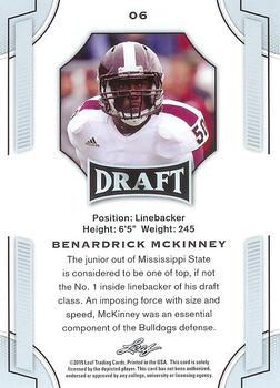 2015 Leaf Draft #06 Benardrick McKinney Back