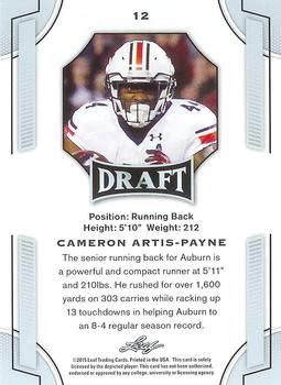 2015 Leaf Draft #12 Cameron Artis-Payne Back