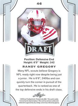 2015 Leaf Draft #46 Randy Gregory Back