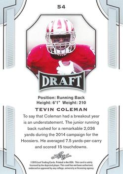 2015 Leaf Draft #54 Tevin Coleman Back