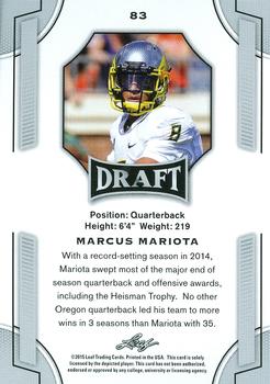 2015 Leaf Draft #83 Marcus Mariota Back