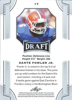 2015 Leaf Draft - Gold #17 Dante Fowler Jr. Back