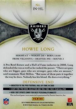 2014 Panini Immaculate Collection - Immaculate Numbers Memorabilia #IN-HL Howie Long Back