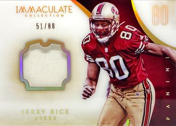 2014 Panini Immaculate Collection - Immaculate Numbers Memorabilia #IN-JR Jerry Rice Front