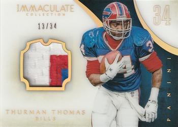 2014 Panini Immaculate Collection - Immaculate Numbers Memorabilia #IN-TT Thurman Thomas Front