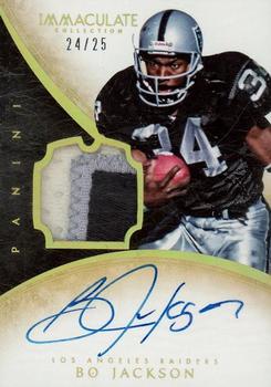 2014 Panini Immaculate Collection - Rookie Patches Autographs Football Star Variations #4 Bo Jackson Front